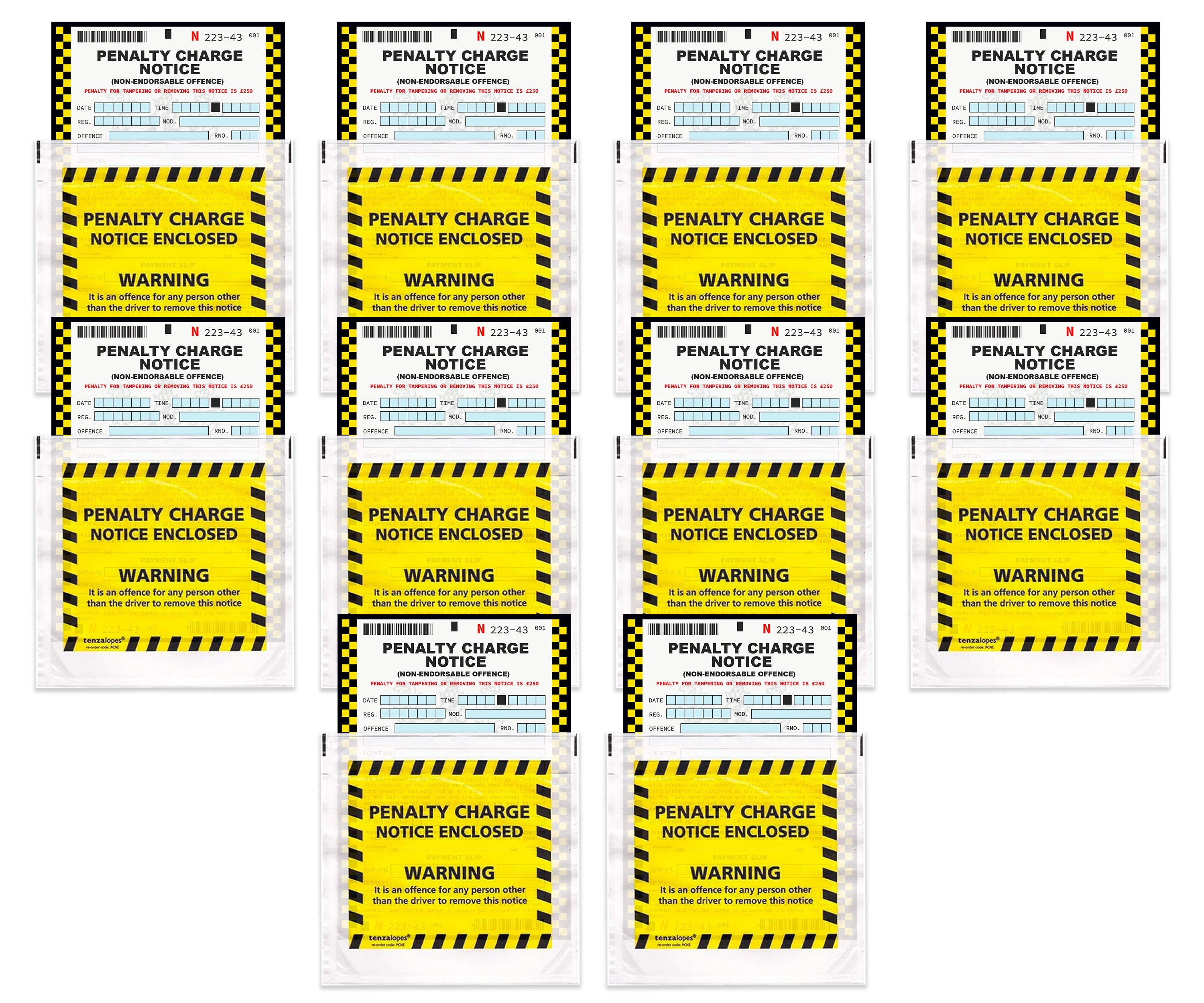 10 X Official Looking Novelty Joke Prank Funny Parking Tickets Main image