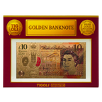 £10 United Kingdom Pounds Golden Banknote