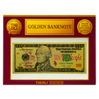 $10 Dollar United States of America Golden Banknote
