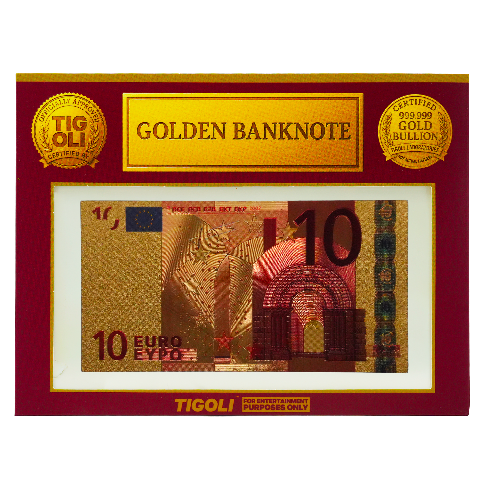 €10 Euro European Union Golden Banknote