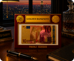 €10 Euro European Union Golden Banknote