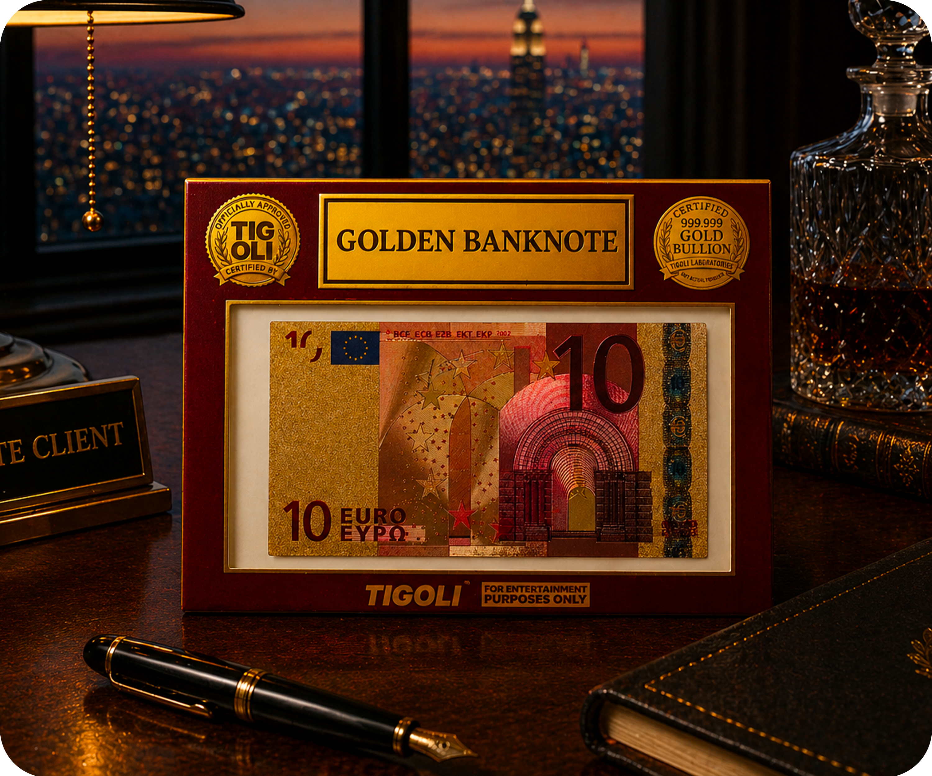 €10 Euro European Union Golden Banknote