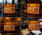 £10 United Kingdom Pounds Golden Banknote