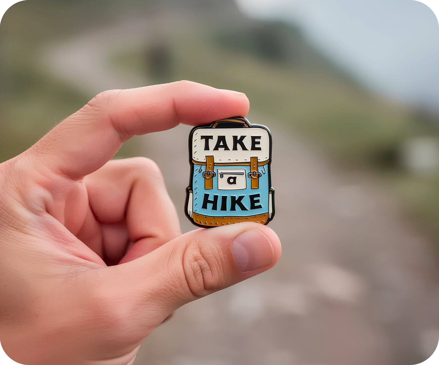 Take A Hike Travel Pin Badge