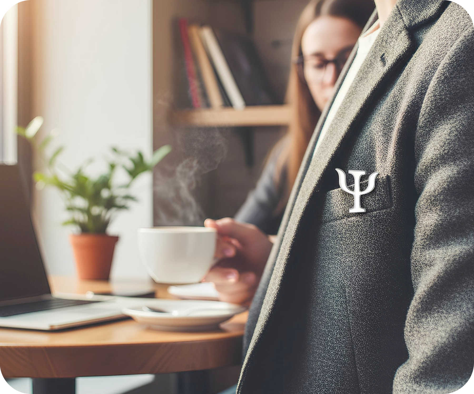 Psychologist Silver Symbol Pin Badge