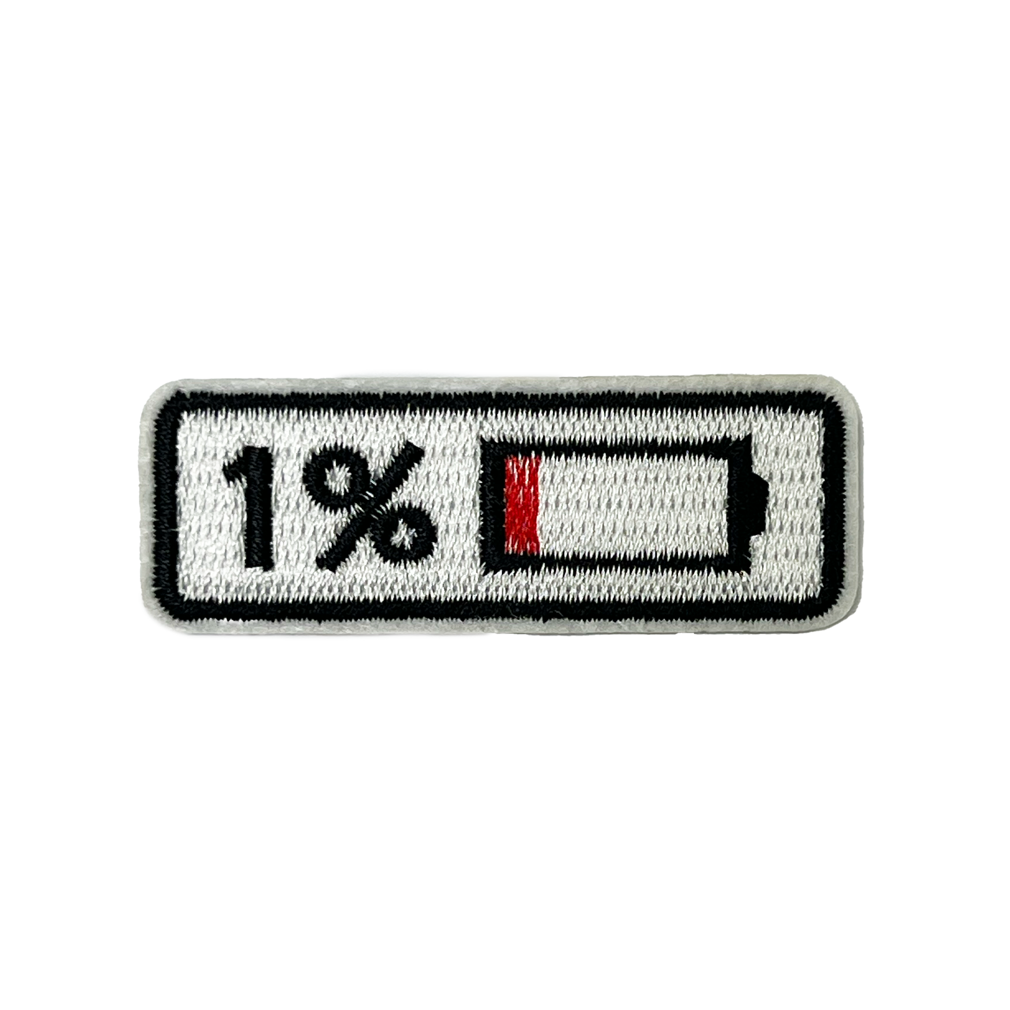 1% Battery Embroidery Patch (2 x 6cm) Main image