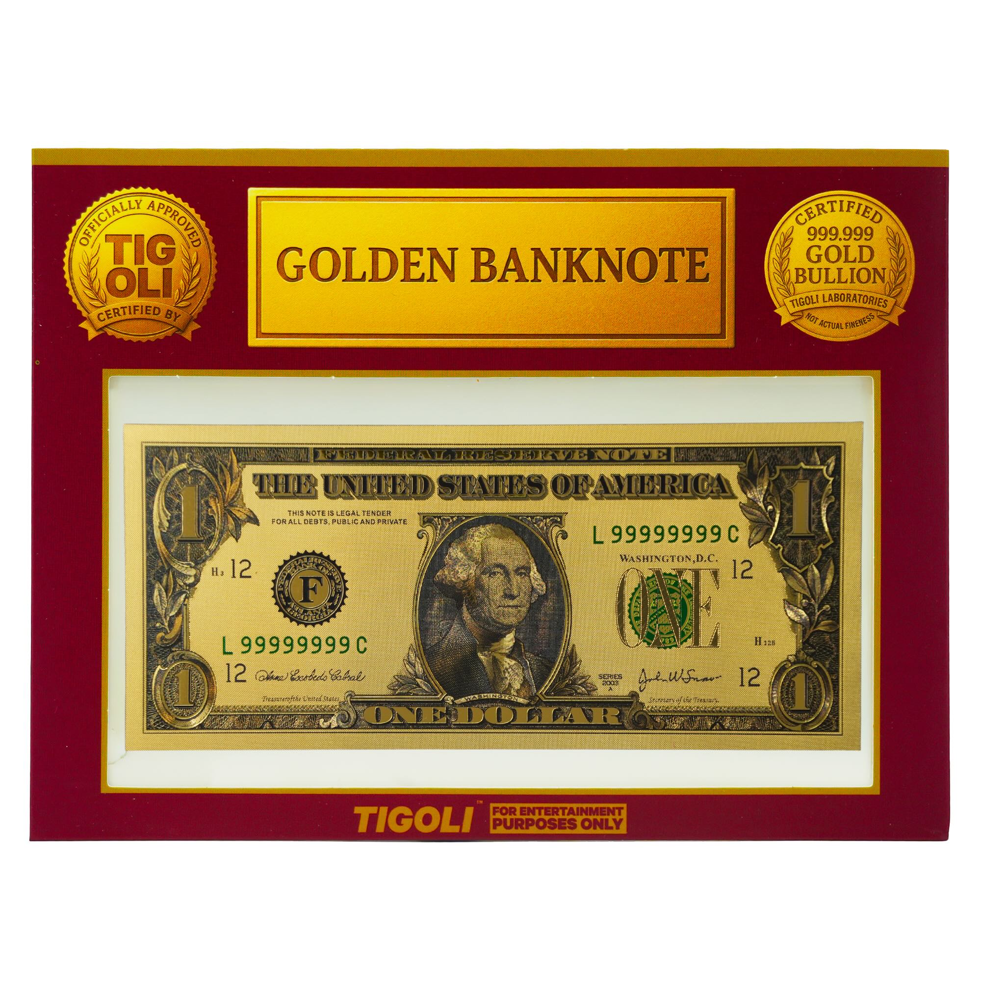 $1 Dollar United States of America Golden Banknote Main image