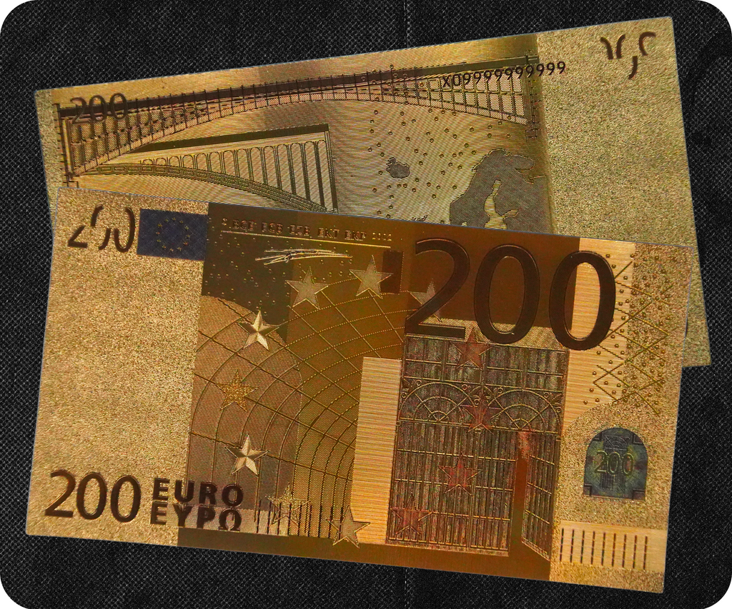 €200 Euro European Union Golden Banknote