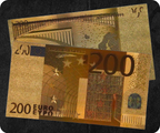 €200 Euro European Union Golden Banknote