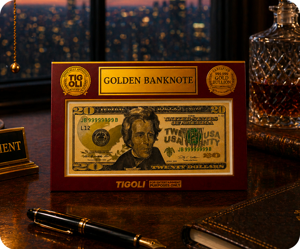 $20 Dollar United States of America Golden Banknote