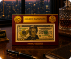 $20 Dollar United States of America Golden Banknote