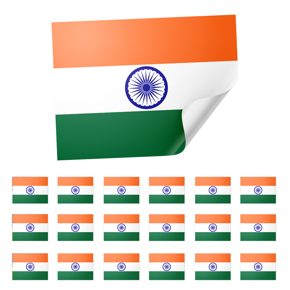 20 X Pegatinas Bandera India Imagen secundaria del producto