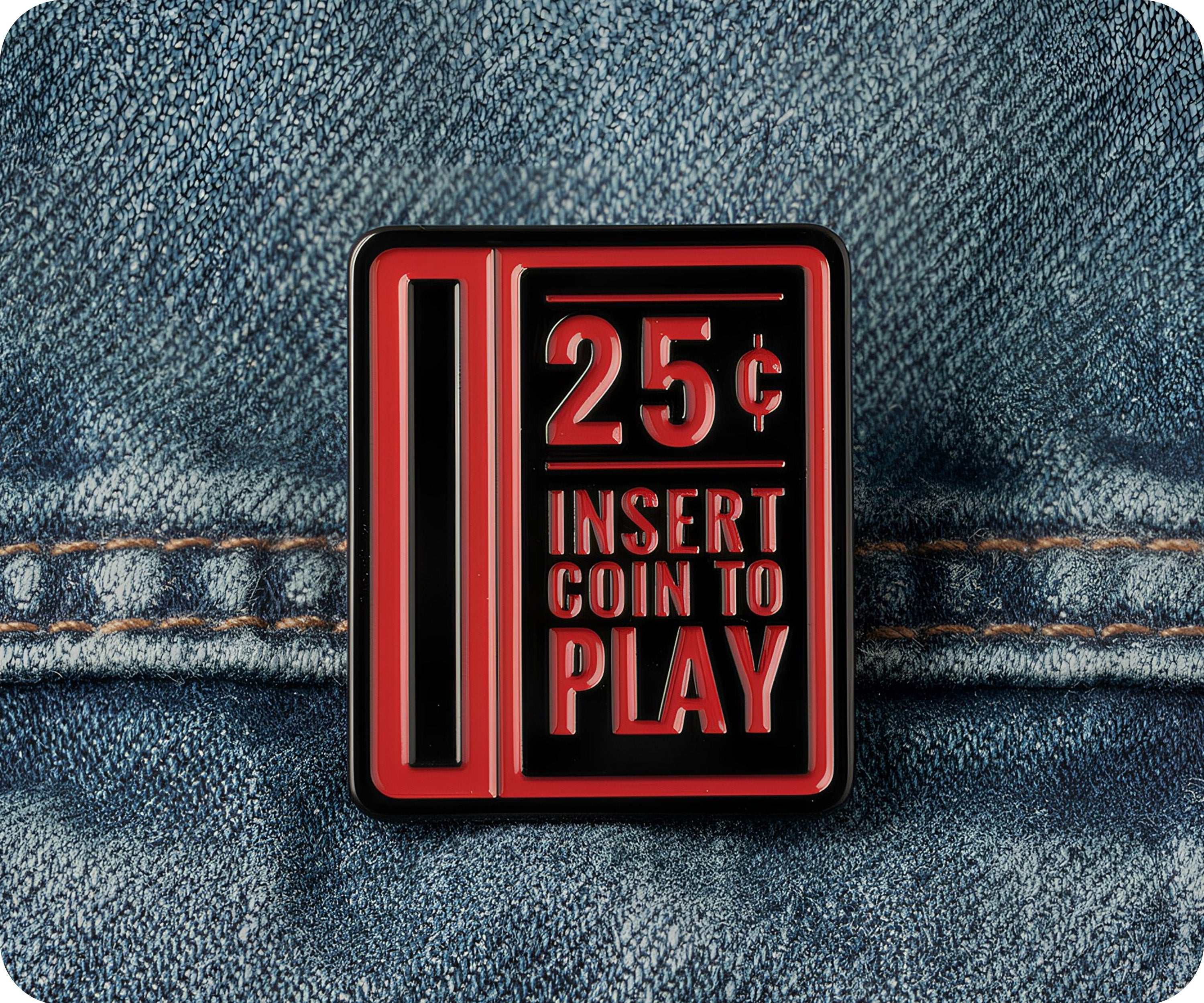 Insert Coin To Play 25c Pin Badge