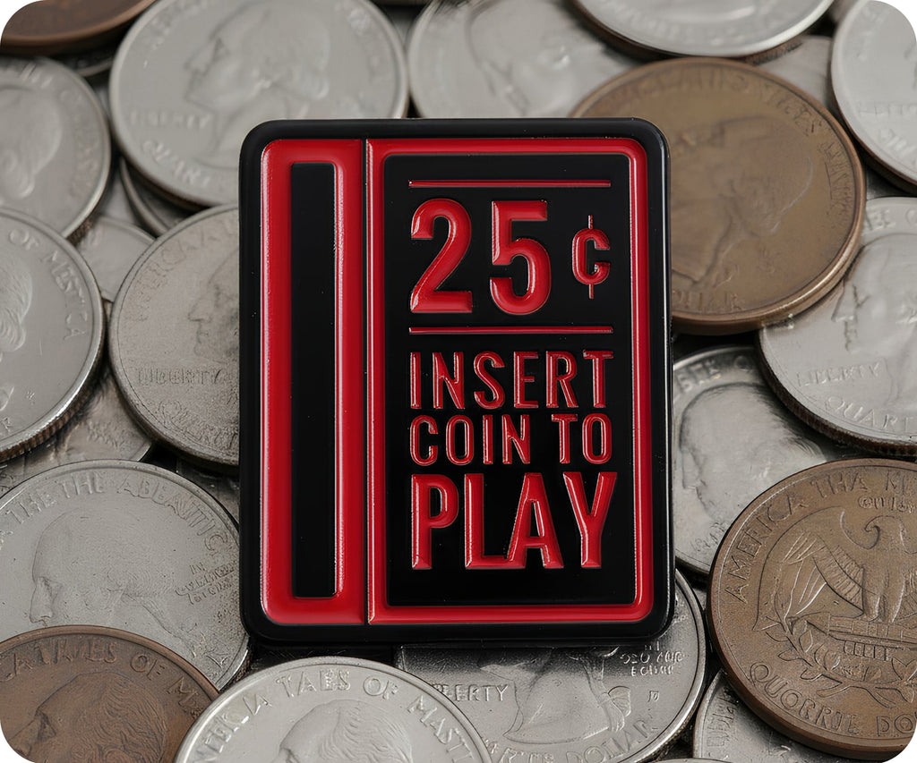 Insert Coin To Play 25c Pin Badge