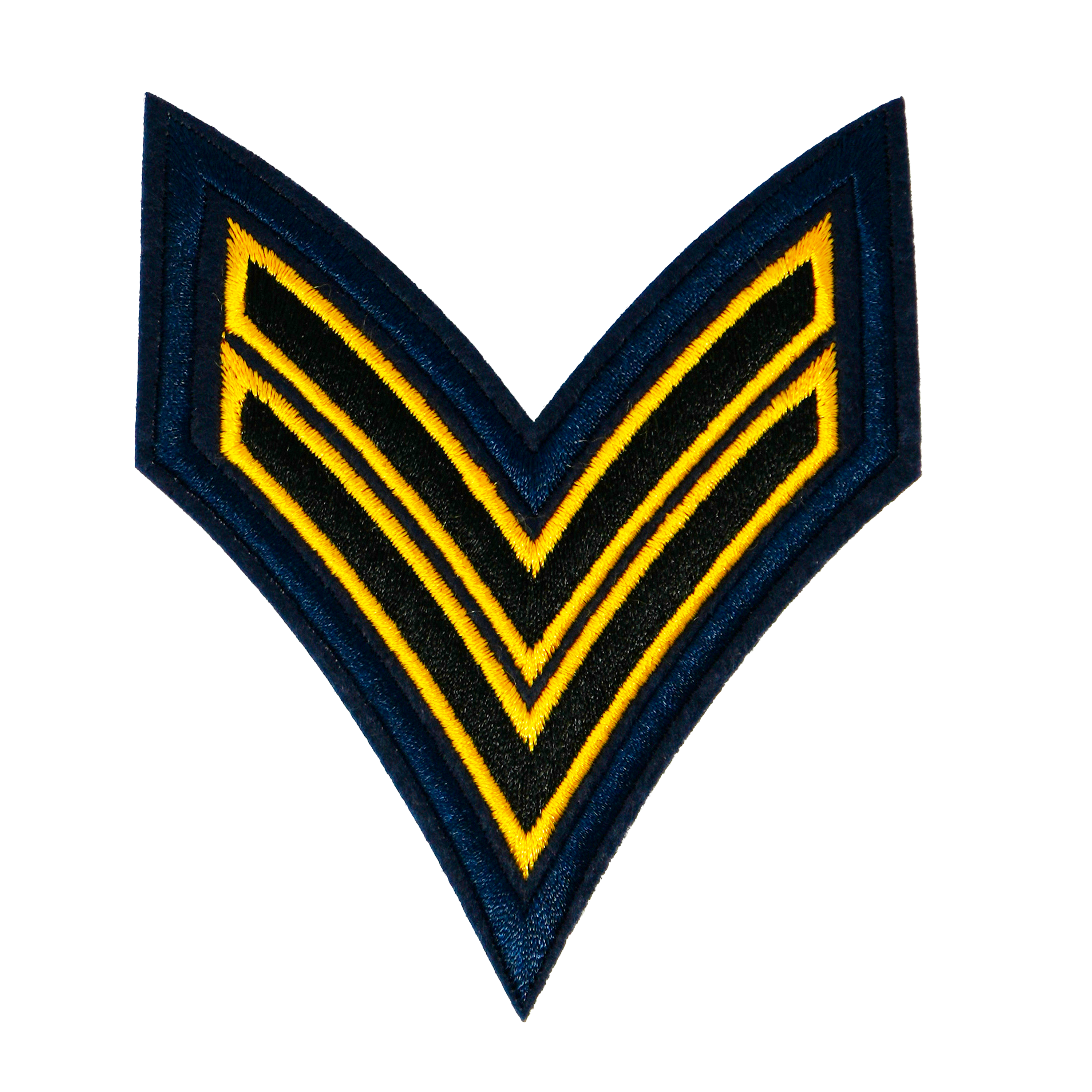 Parche termoadhesivo de insignia de rango militar de cabo (8 x 10 cm) Imagen principal del producto