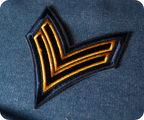 Corporal Military Rank Insignia Iron On Patch (8 x 10cm)