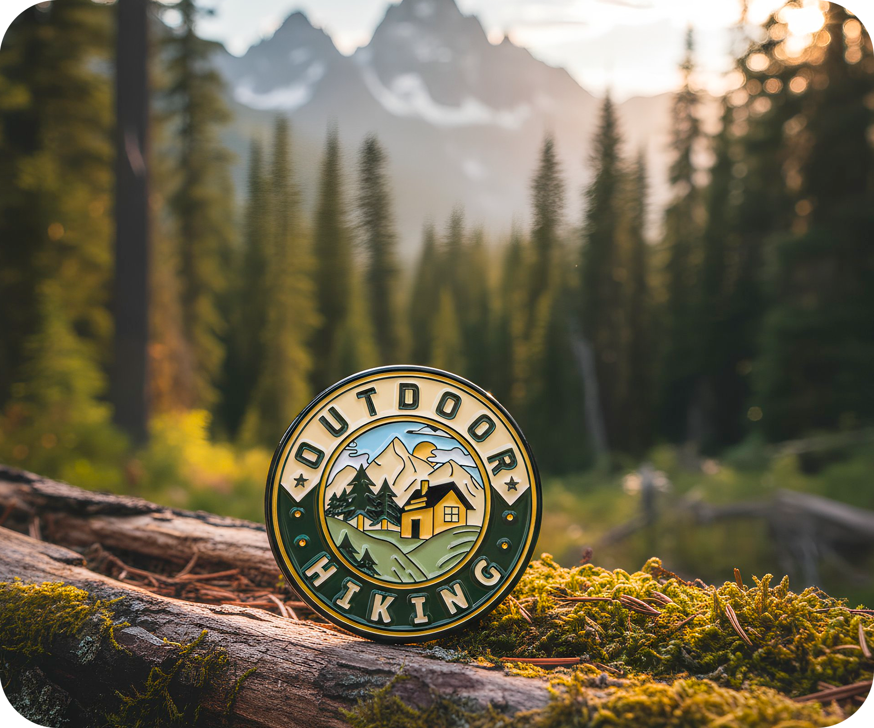 Outdoor Hiking Travel Pin Badge