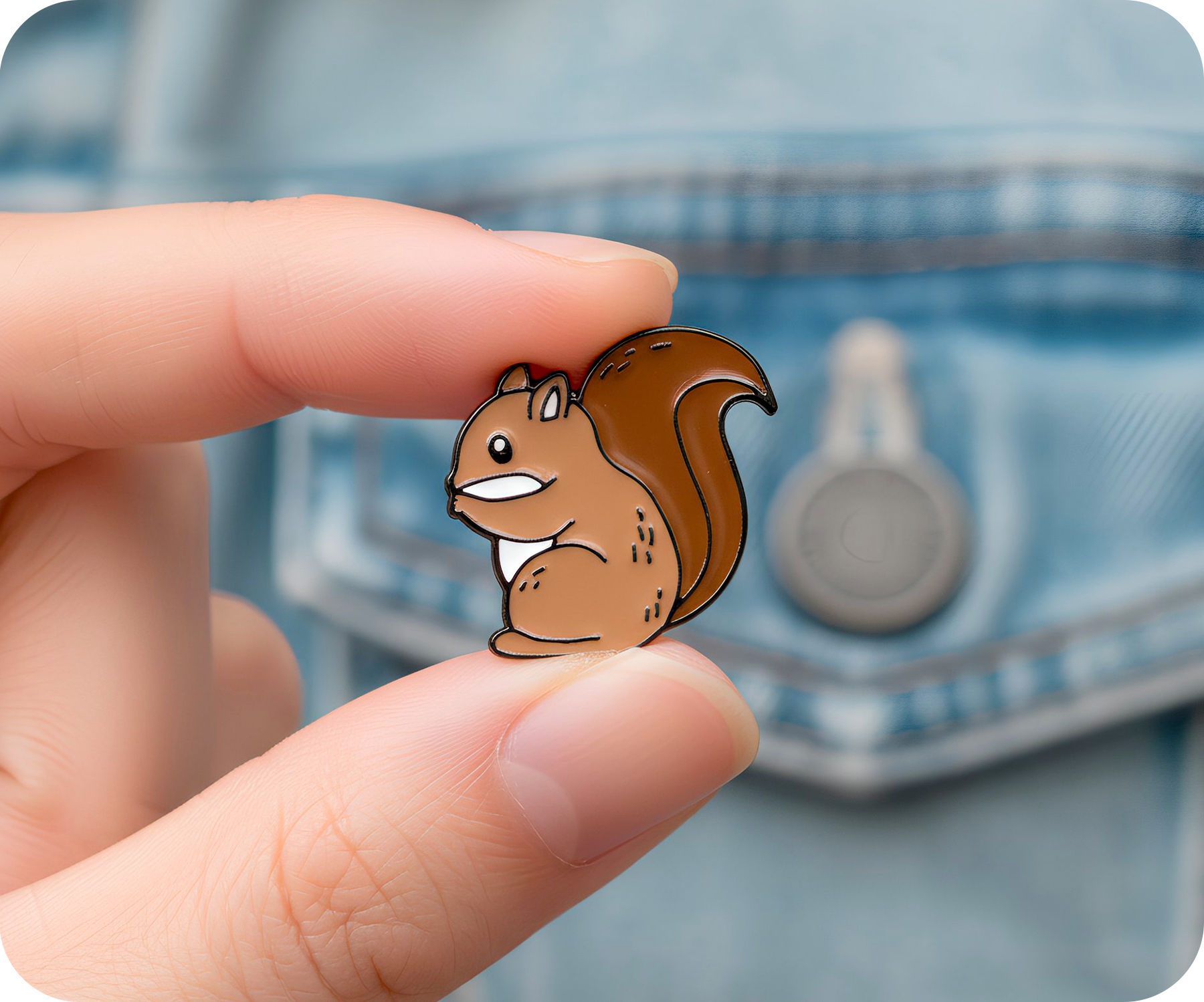 Squirrel Pin Badge