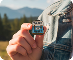 Take A Hike Travel Pin Badge