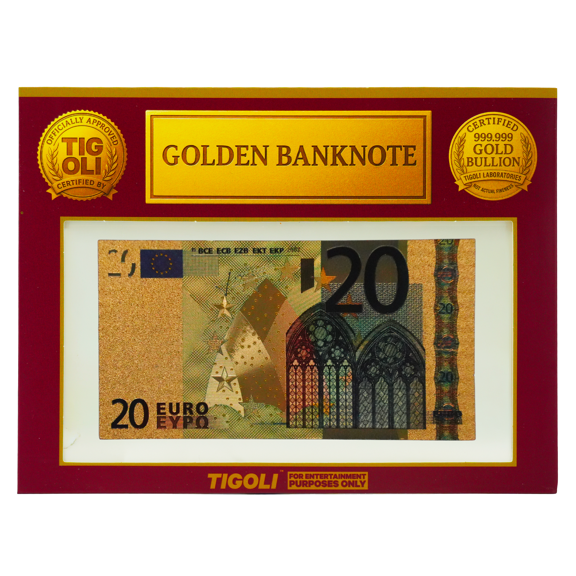 €20 Euro European Union Golden Banknote