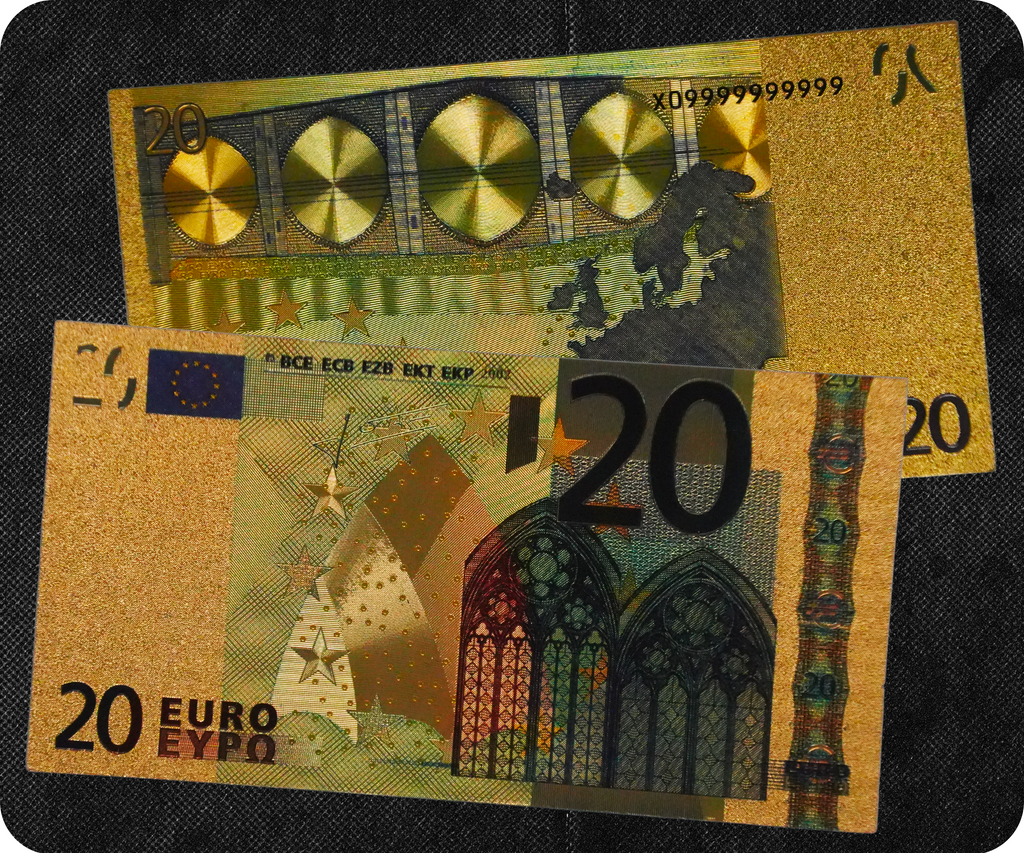 €20 Euro European Union Golden Banknote