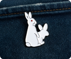 X Rated Rabbit Pin Badge