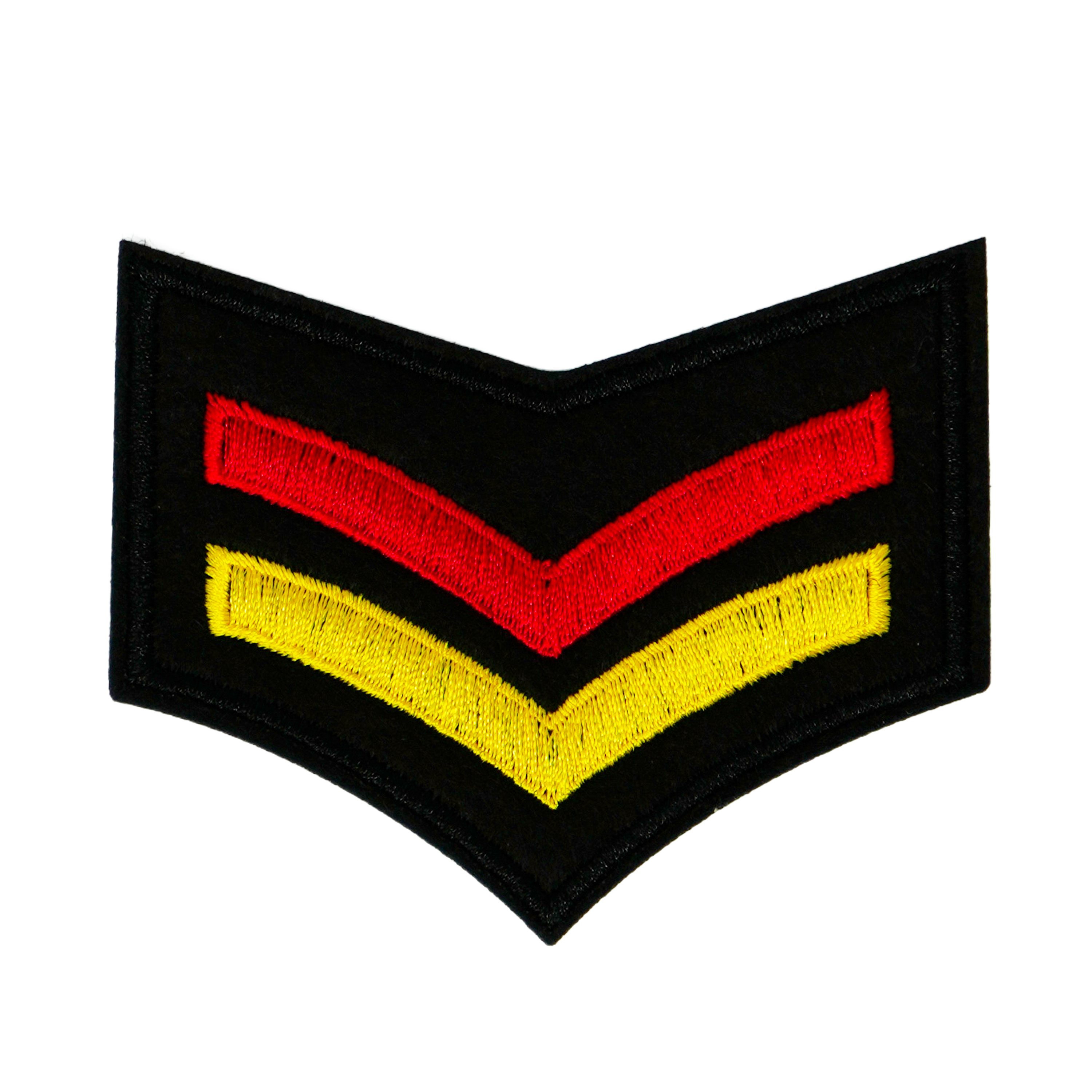 Parche termoadhesivo para coser de Sargento Amarillo Rojo Alemania Rango Ejército (6 x 7.5cm) Imagen principal del producto