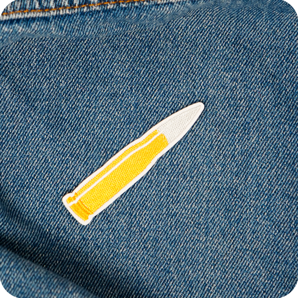 300 Blackout Rifle Bullet Military Iron On Patch (8 x 1.6cm)