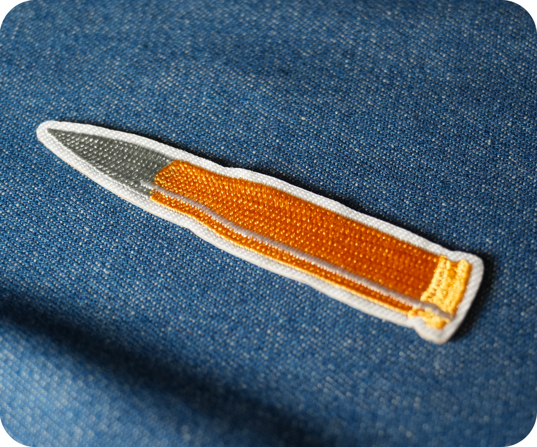 300 Blackout Rifle Bullet Military Iron On Patch (8 x 1.6cm)