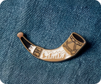 Viking Drinking Horn Pin Badge