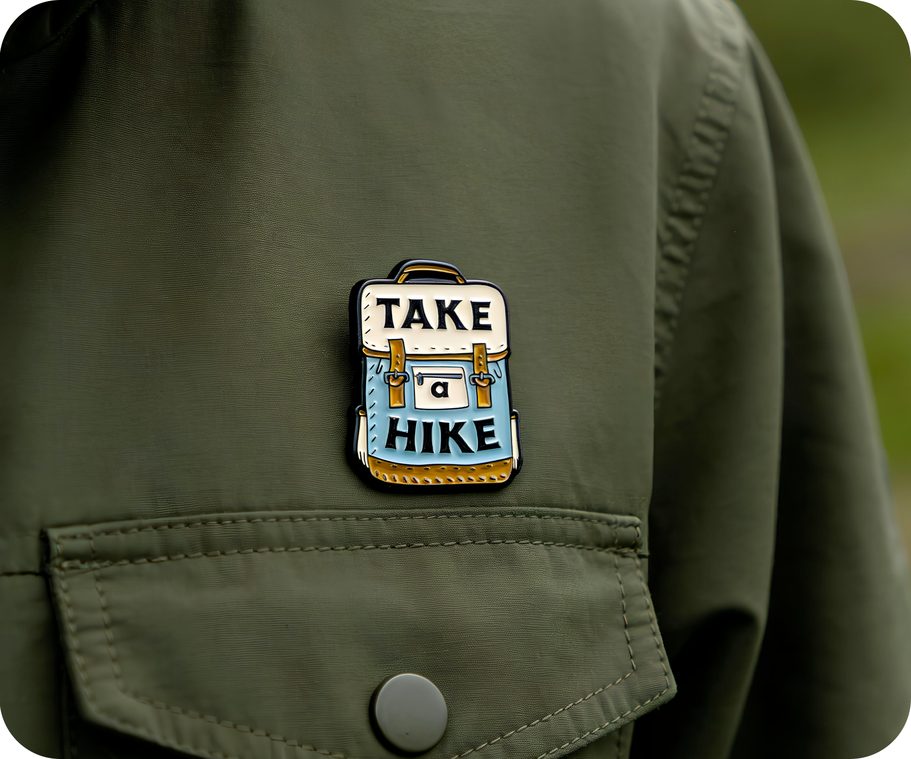 Take A Hike Travel Pin Badge
