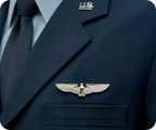 United States Pilot Air Force Silver Pin Badge