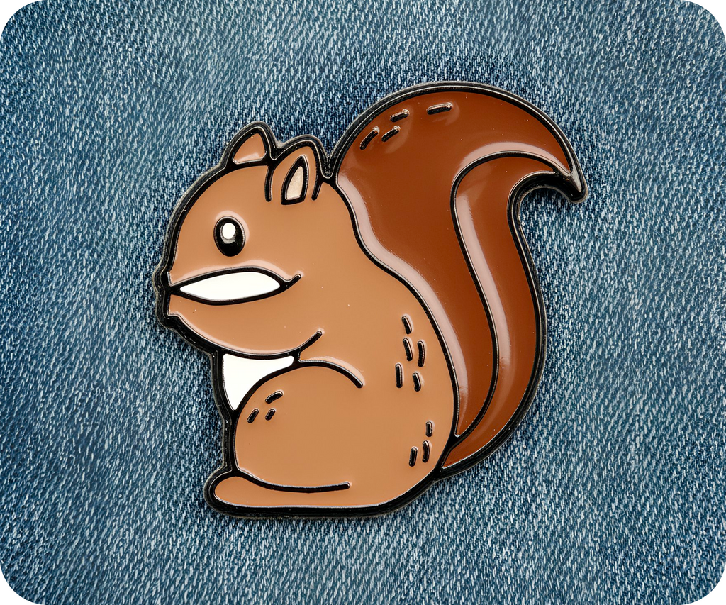 Squirrel Pin Badge