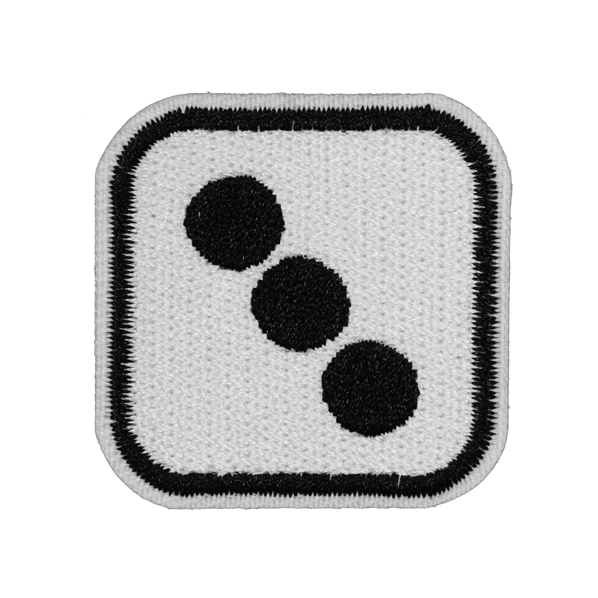 Dice Three Gaming Embroidery Patch (4 x 4cm) Main image