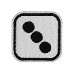 Dice Three Gaming Embroidery Patch (4 x 4cm)