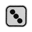 Dice Three Gaming Embroidery Patch (4 x 4cm)