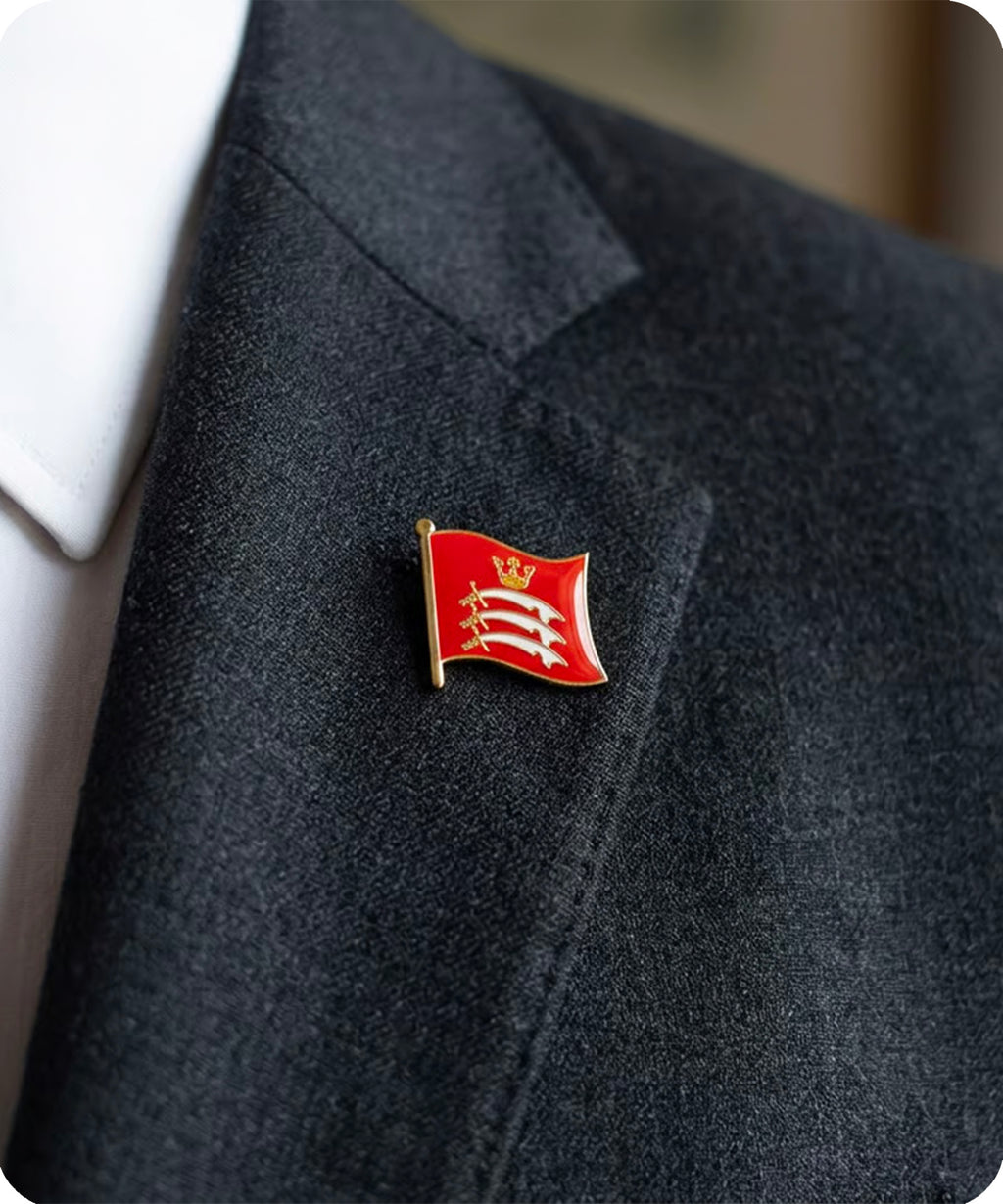 Middlesex Three Seaxes Flag Enamel Pin Badge