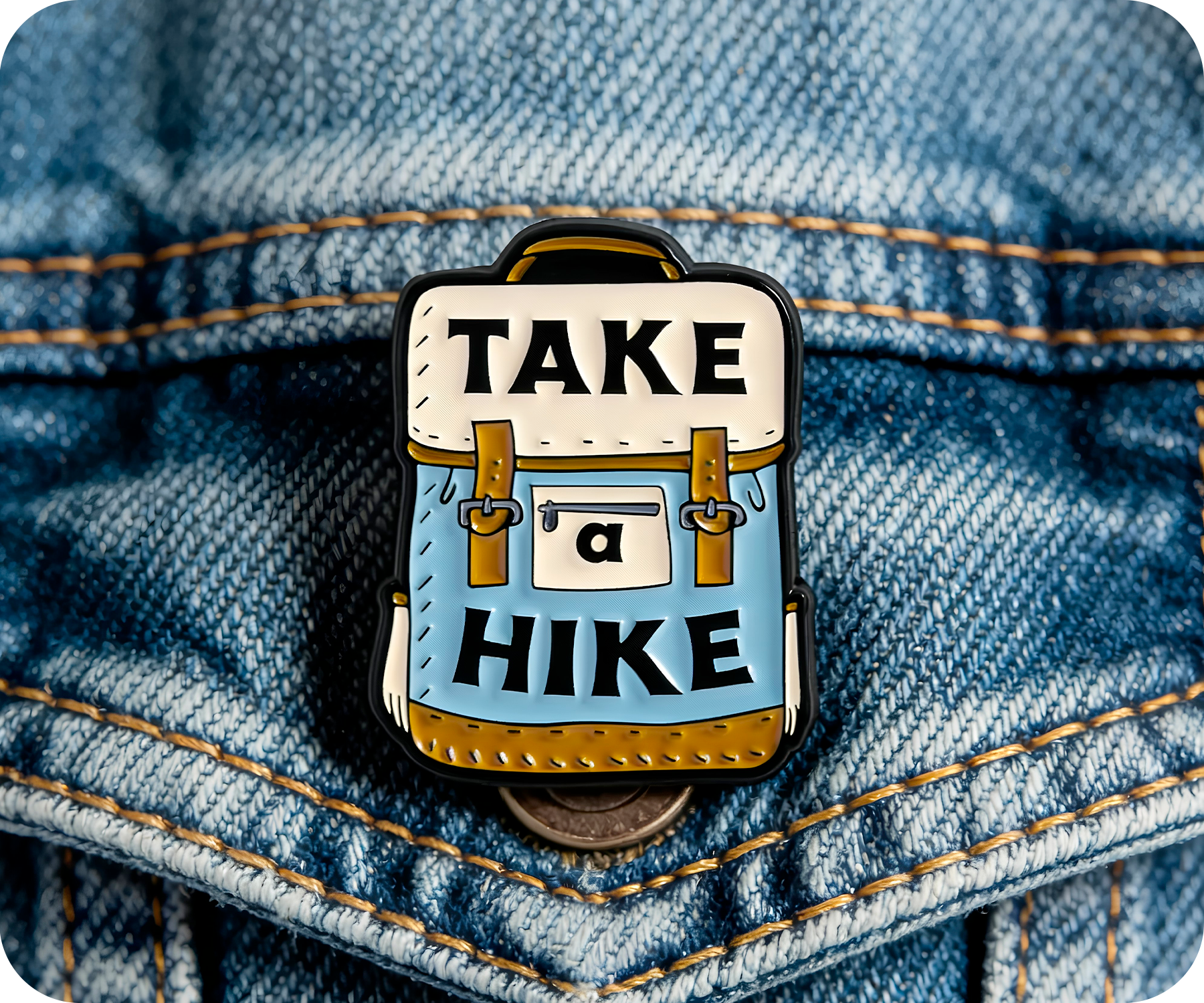 Take A Hike Travel Pin Badge