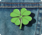 Irish 4 Leaf Clover Pin Badge