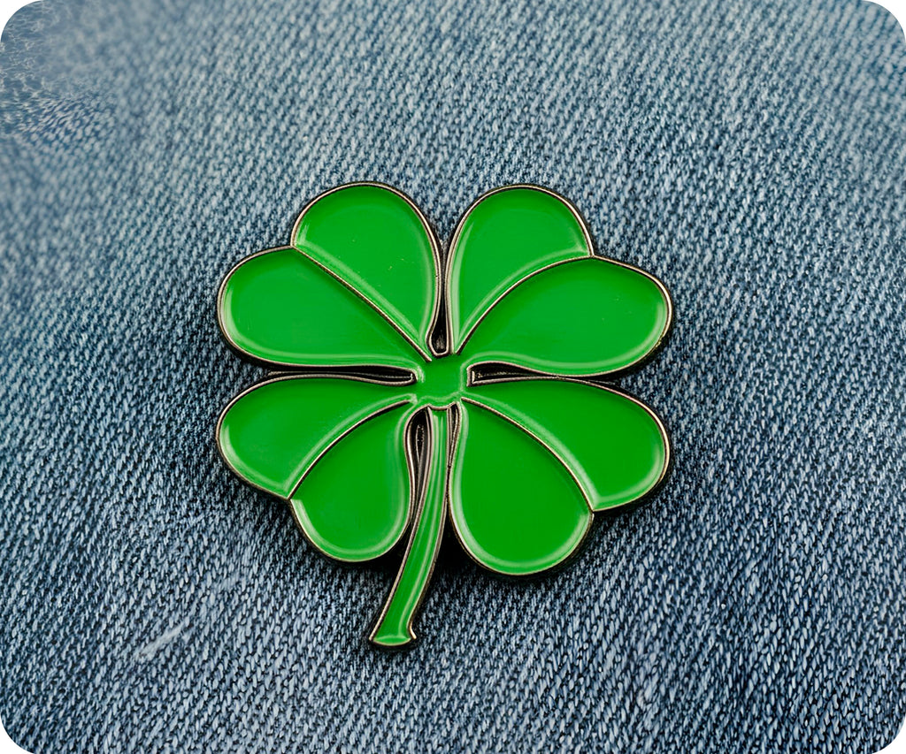 Irish 4 Leaf Clover Pin Badge