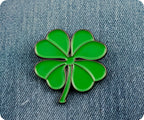 Irish 4 Leaf Clover Pin Badge