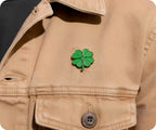Irish 4 Leaf Clover Pin Badge