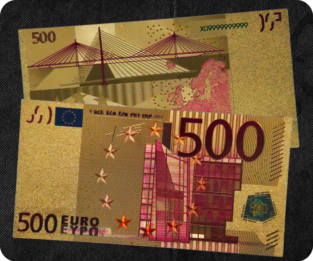€500 Euro European Union Golden Banknote
