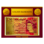 £50 United Kingdom Pounds Golden Banknote