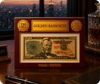 $50 Dollar United States of America Golden Banknote
