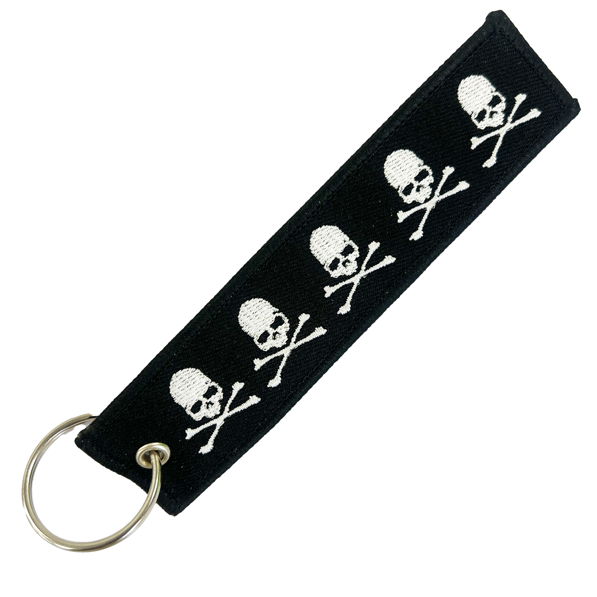 Skull & Crossed Bones Fabric Luggage Keyring Main image