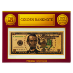 $5 Dollar United States of America Golden Banknote