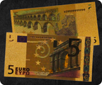€5 Euro European Union Golden Banknote