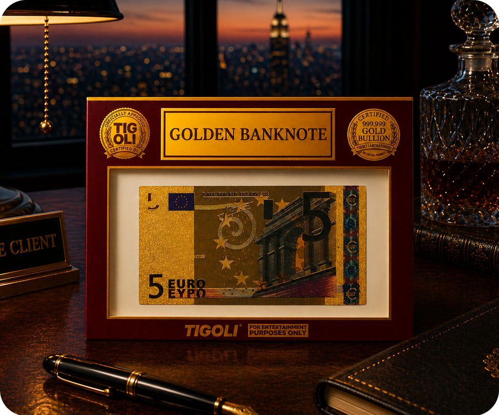 €5 Euro European Union Golden Banknote