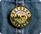Outdoor Hiking Travel Pin Badge